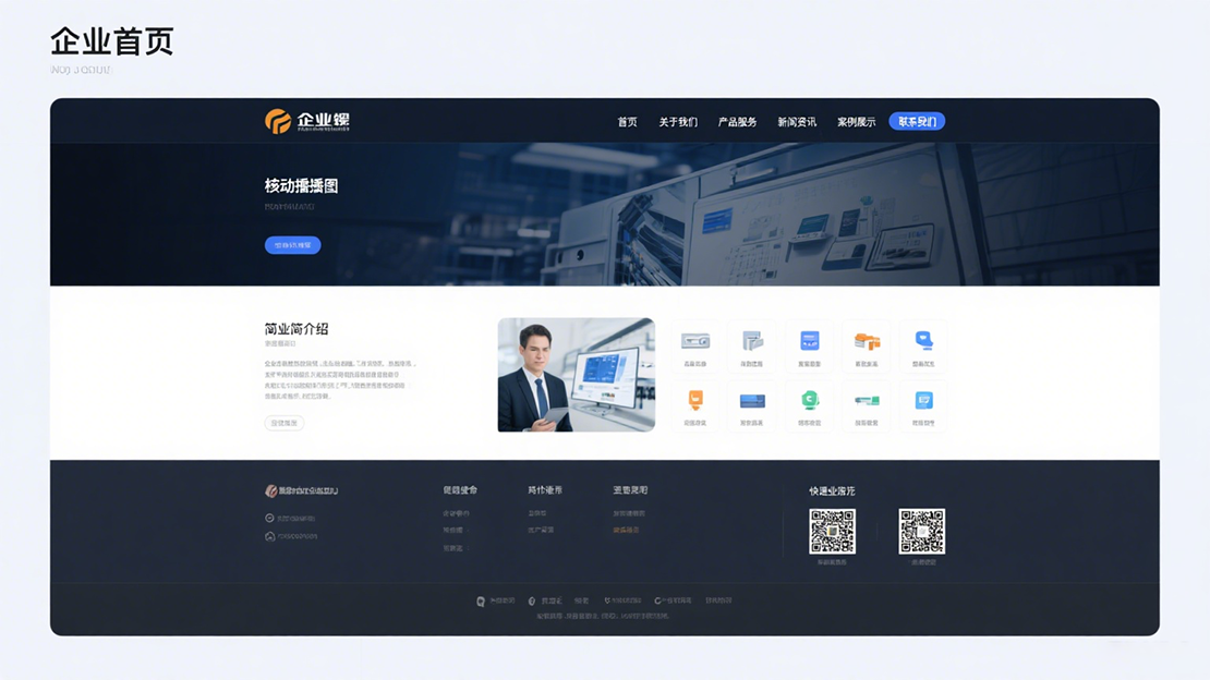 企業網站首頁概念圖