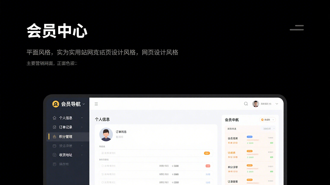 營銷網(wǎng)站會員中心界面圖 營銷網(wǎng)站會員中心界面圖